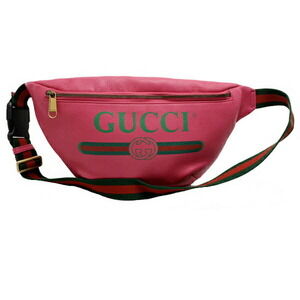 Gucci Body Bag Logo Leather Pink